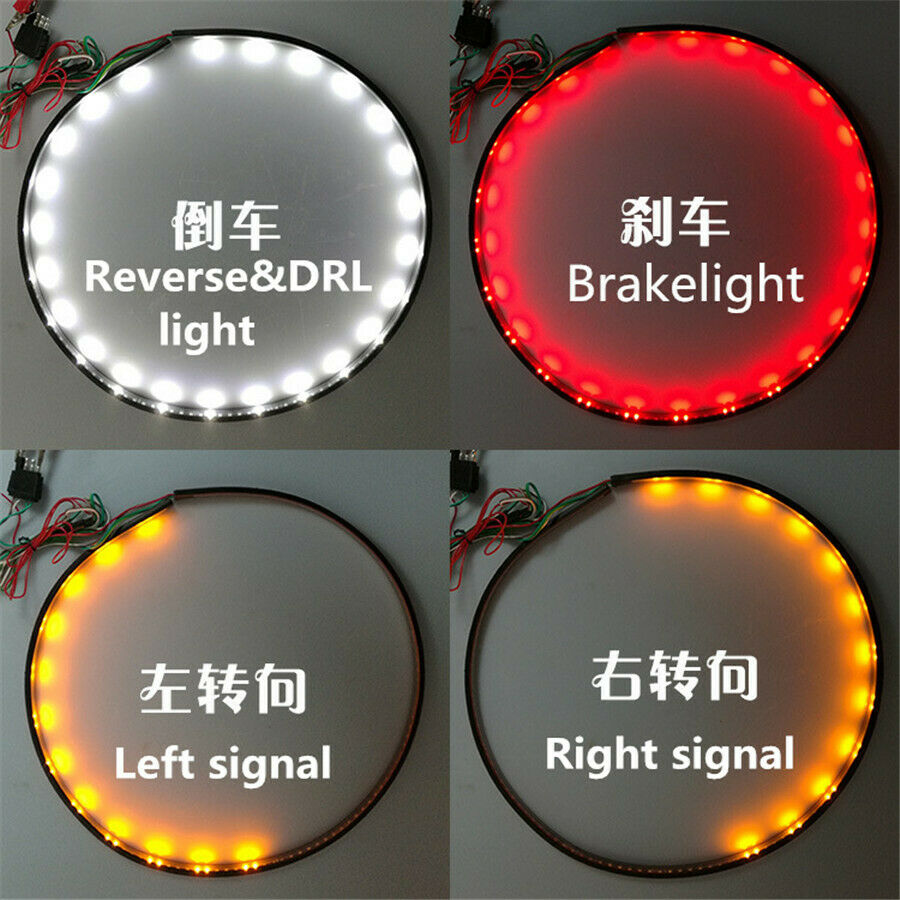 48" Pickup LED Tail light Bar 3 Colors Reverse Brake Turn Signal light Strip Bar