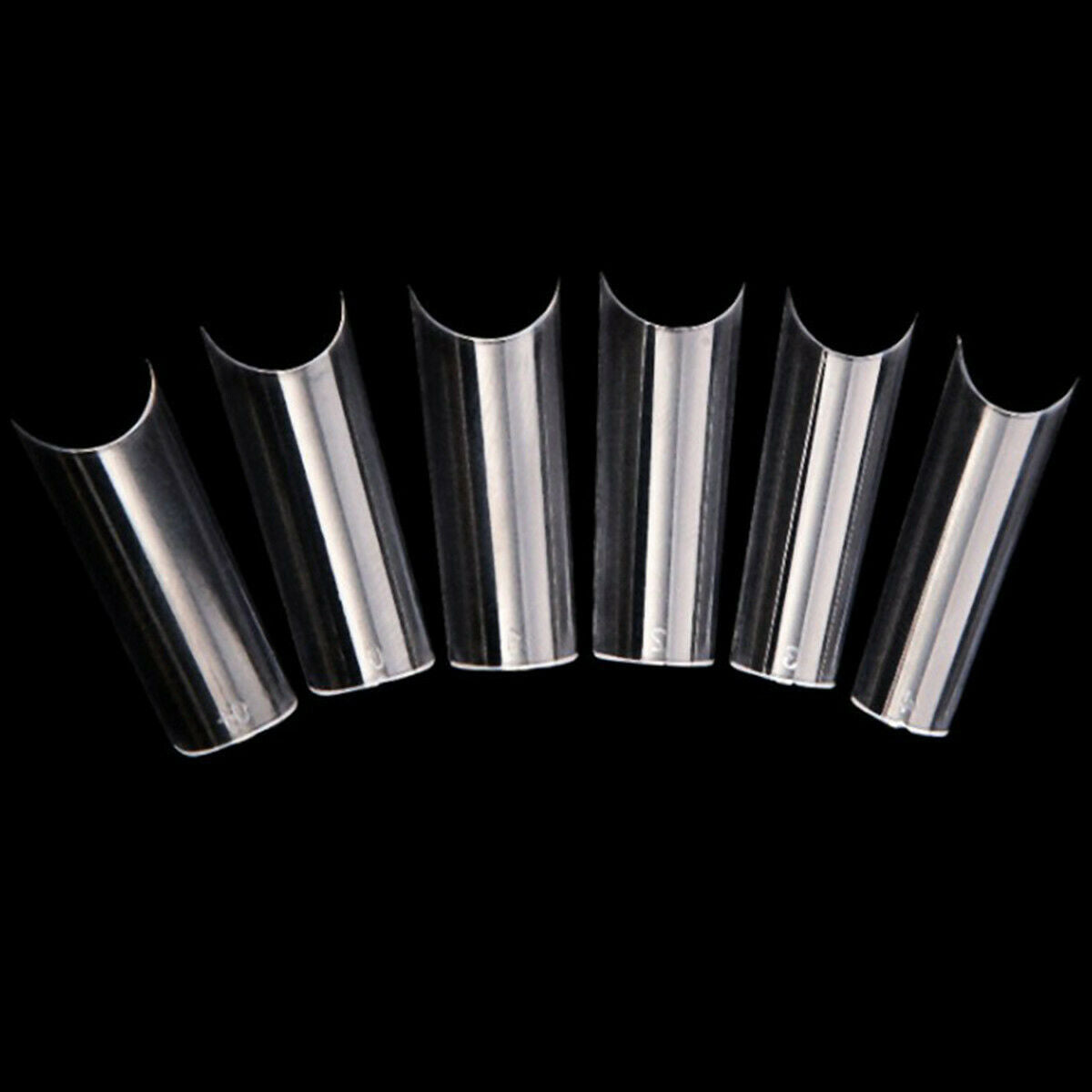 550Pcs Acrylic French Half False Nail Tips Coffin Flat C Curve Nail Art Natural