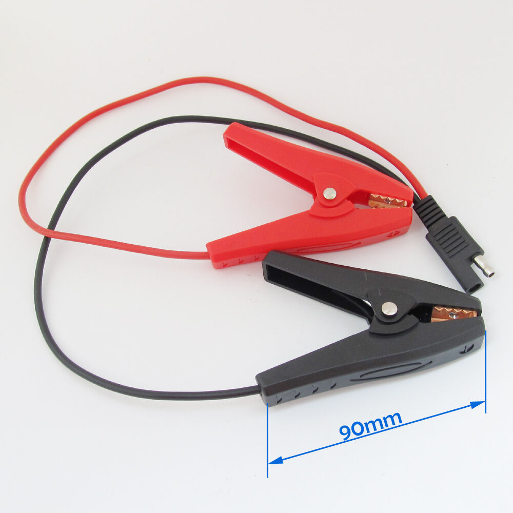 1pc 0.5M SAE DC Power to Dual 90mm Car Battery Clip Cable 14AWG Automotive Cable