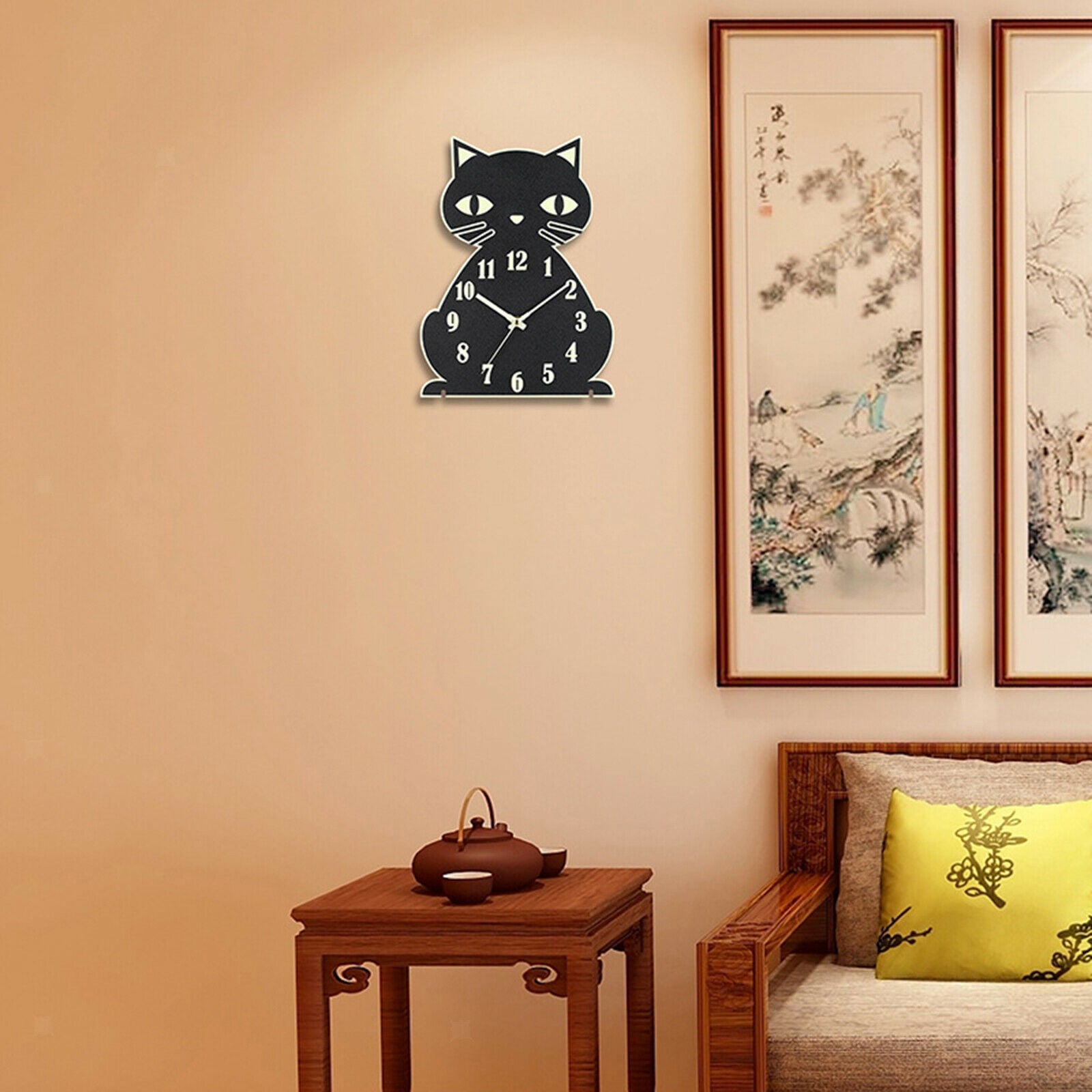 Wall Clock Desktop Livingroom Glow in Dark Home Clocks Wall Decoration