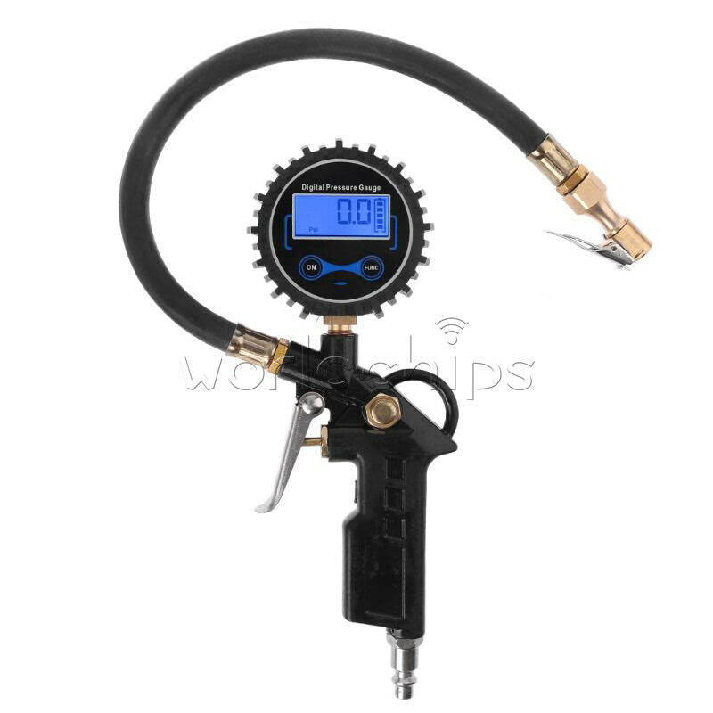 Digital Tire 200 PSI Inflator with Pressure Gauge Air Chuck for Truck/Car/Bike