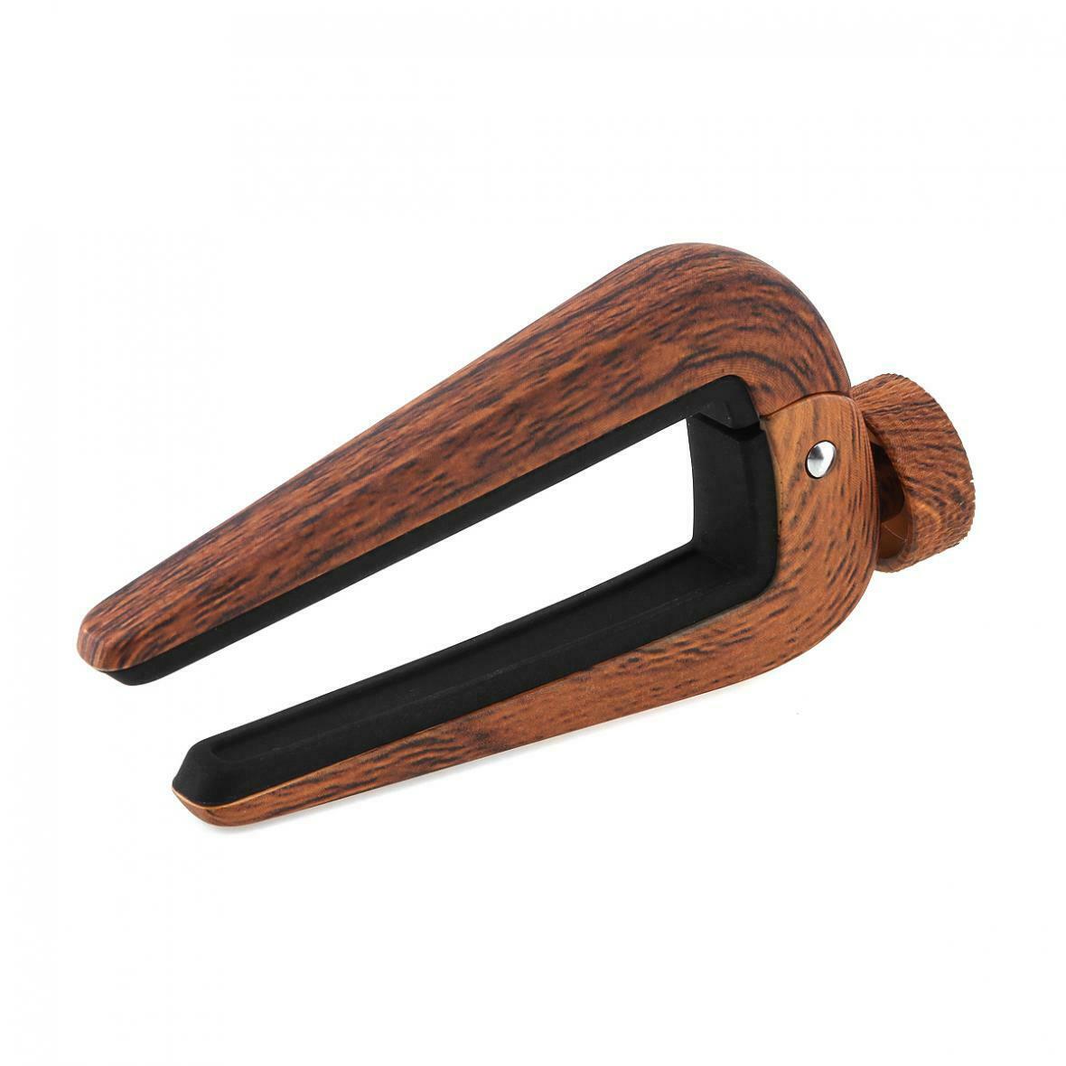 Wood Grain Adjustable Zinc Alloy Capo for Acoustic Classical Guitar & Uklele
