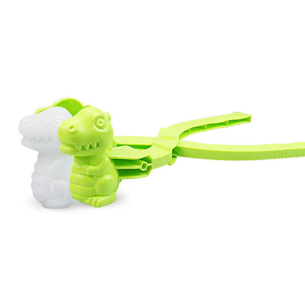 Winter Snow Sand Mold Dinosaur Snowball Maker Clip Kids Outdoor Toys Green