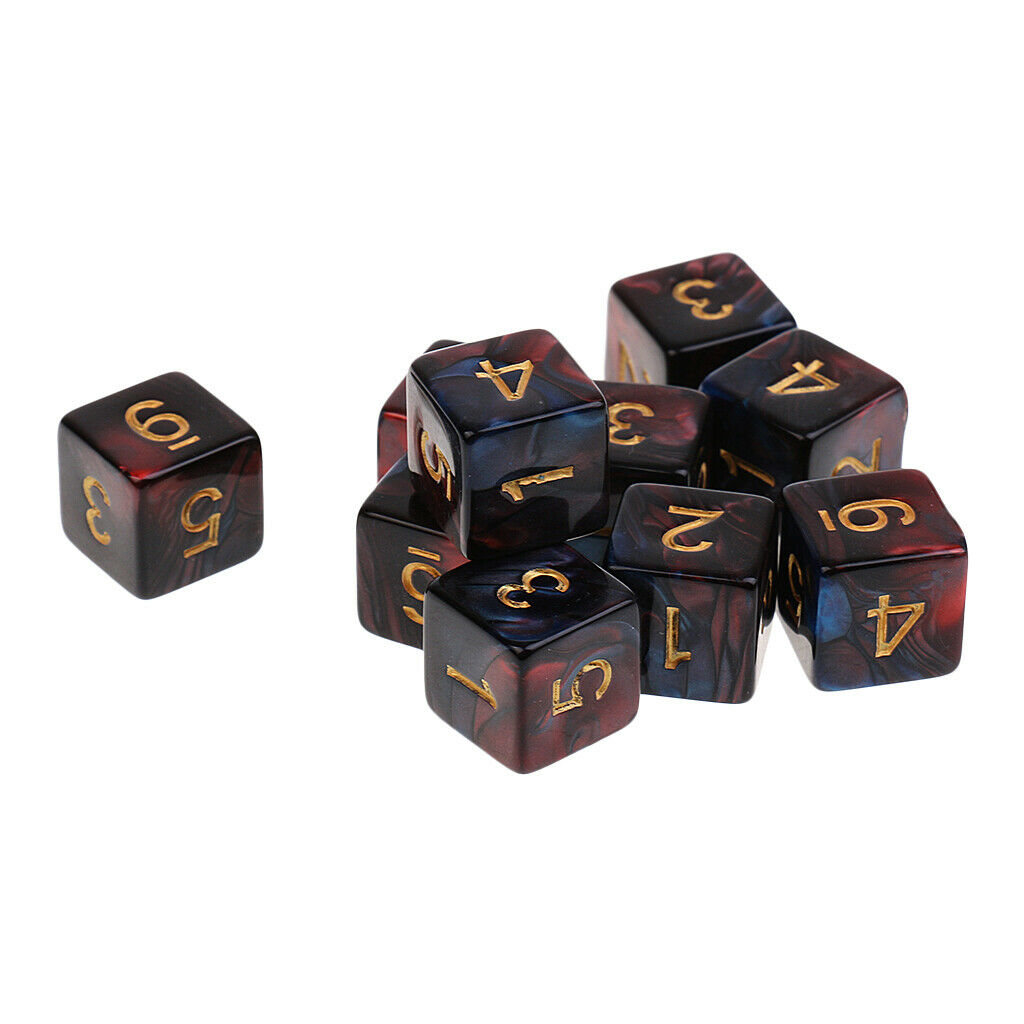Set Of 20 Dice D6 Acrylic Six-side Dice Family Set For TRPG Table Cup D&D Games