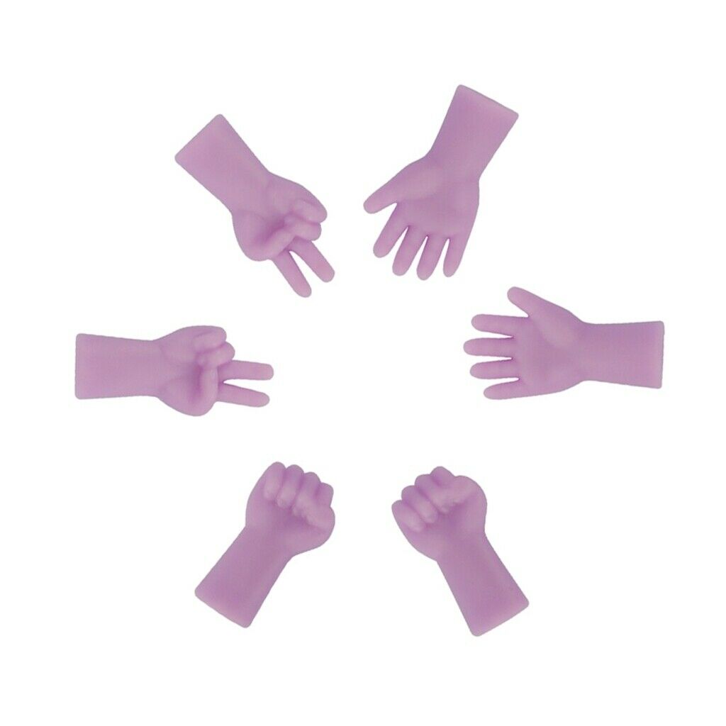 6pcs Rock-Scissor-Paper Modelling Knitting Needles Point Protectors Purple