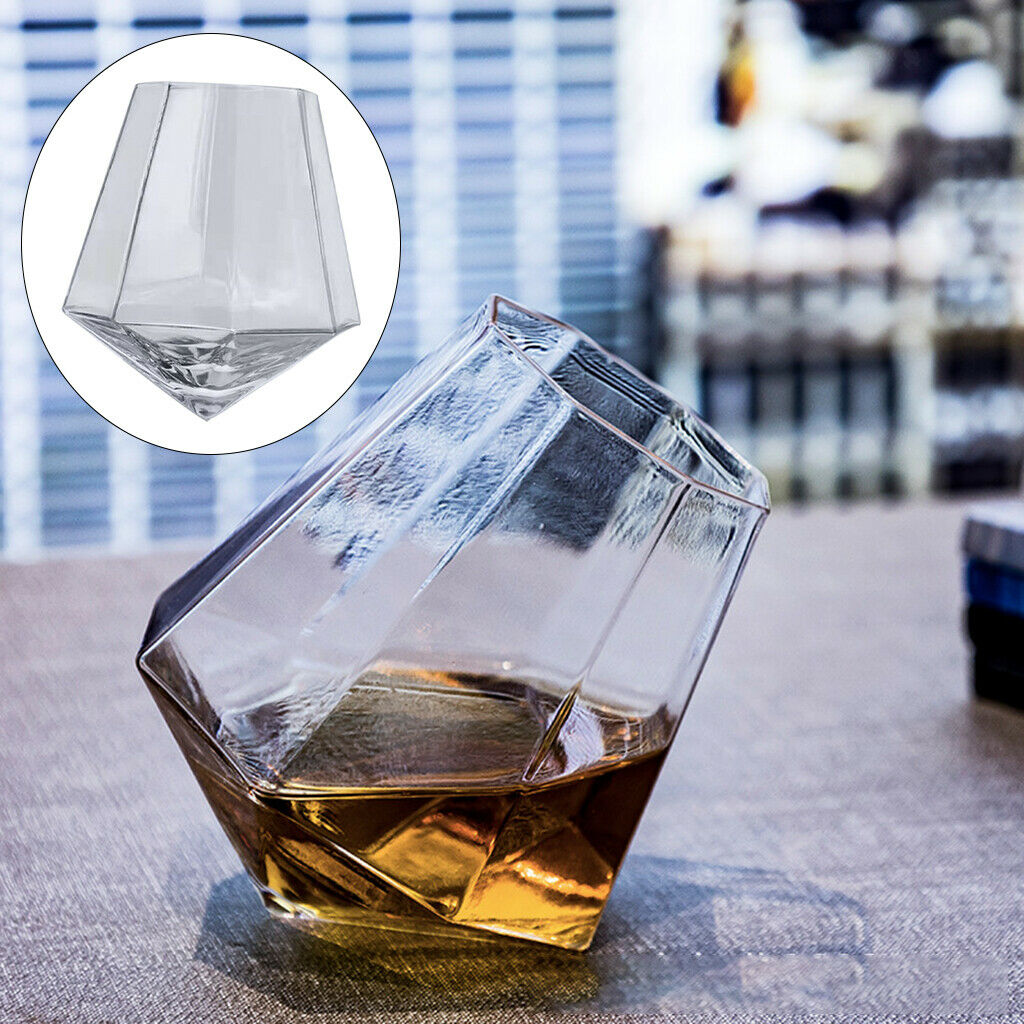 Fashioned Octagonal Glass Crystal Lustre Brandy Diamond Octagonal Glasses