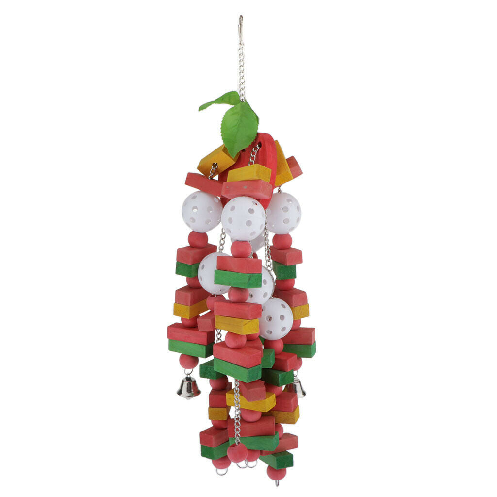 Parrot Chew Parrot Birds Swing Wooden Blocks Toys For Small Large Birds