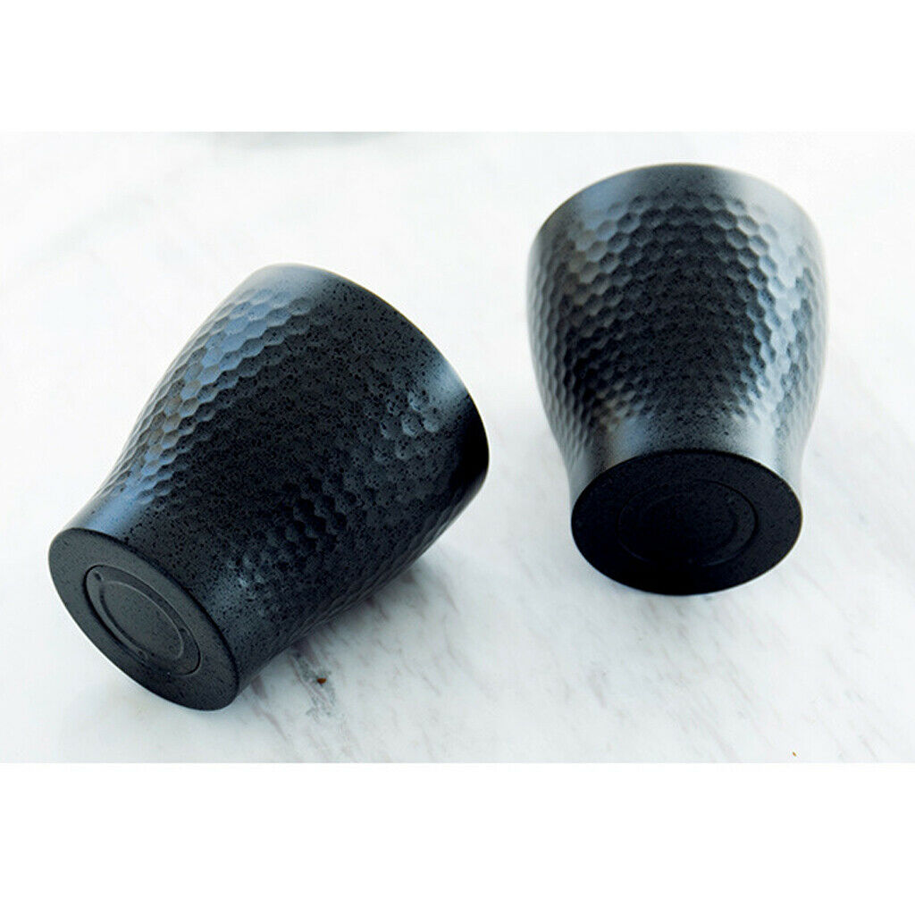 Small Stainless Steel Drinking Water Tumbler Cup Home Hotel Restaurant Black