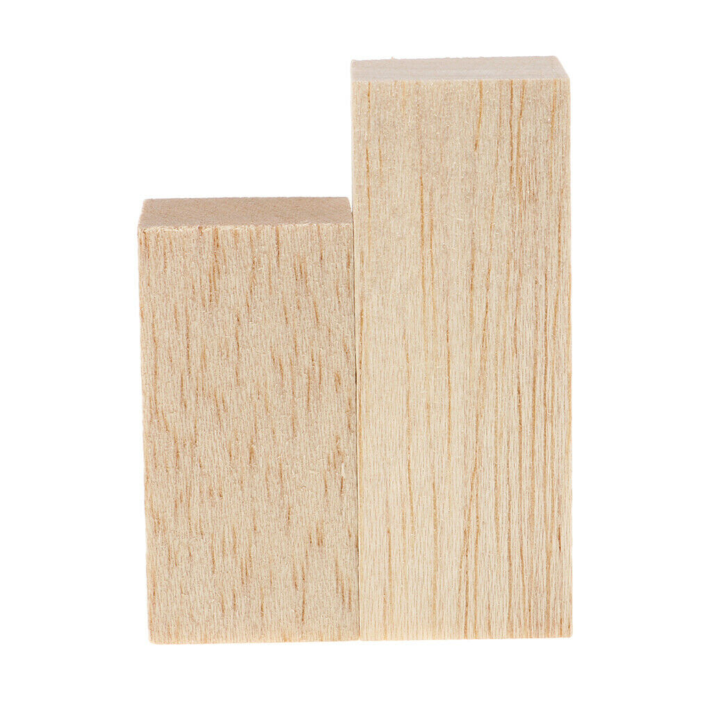 5Pine Wood Blocks Wooden Square Sticks for Art Models,Aircrafts,DIY Projects 8cm