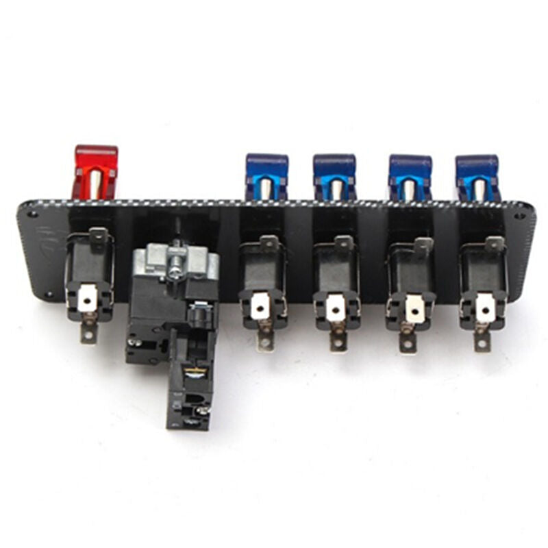 12V Racing Car Boat Engine Start Push Button 6 in 1 Toggle Ignition Switch Panel