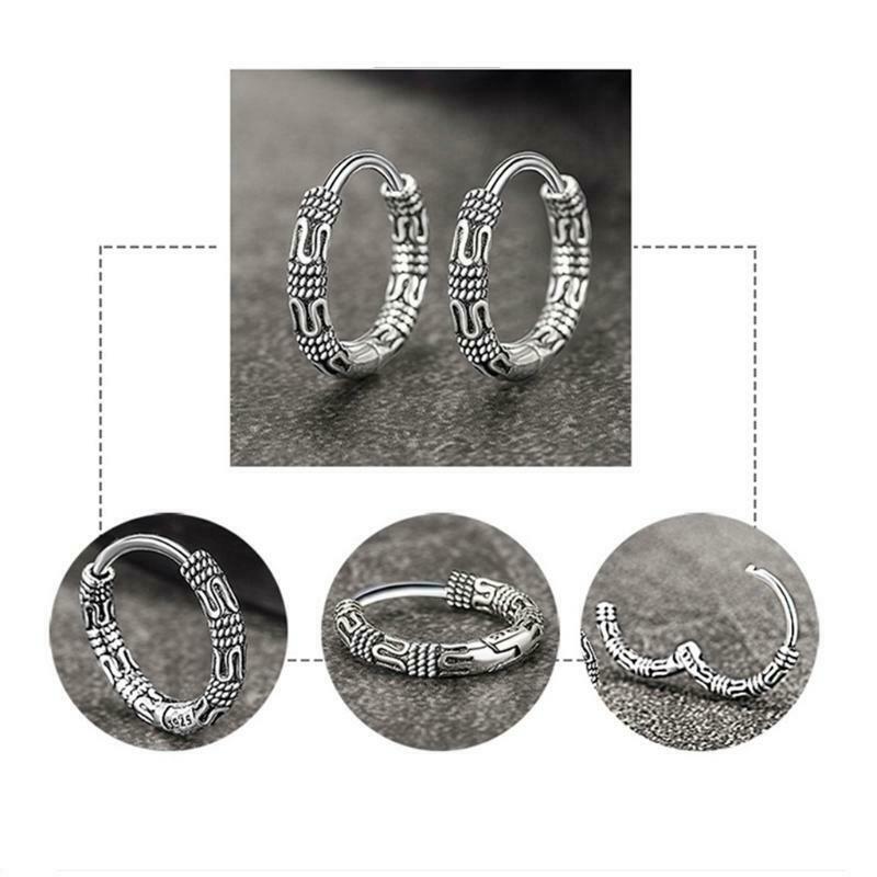 Retro Style1 Pair 13mm Alloy Ear Ring Earrings Retro Pattern Earrings Women's