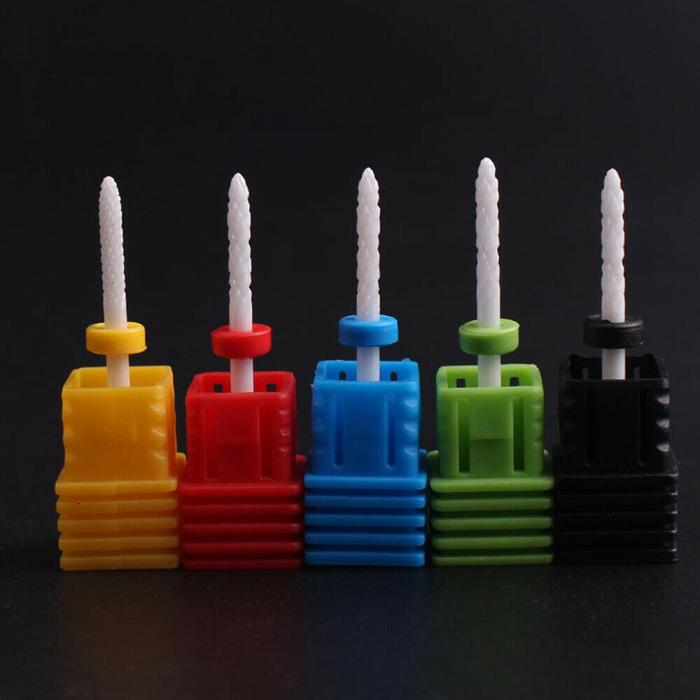 5x Nail Drill Bit Ceramic Manicure Set Pedicure Art Tool Electric File Head Gel