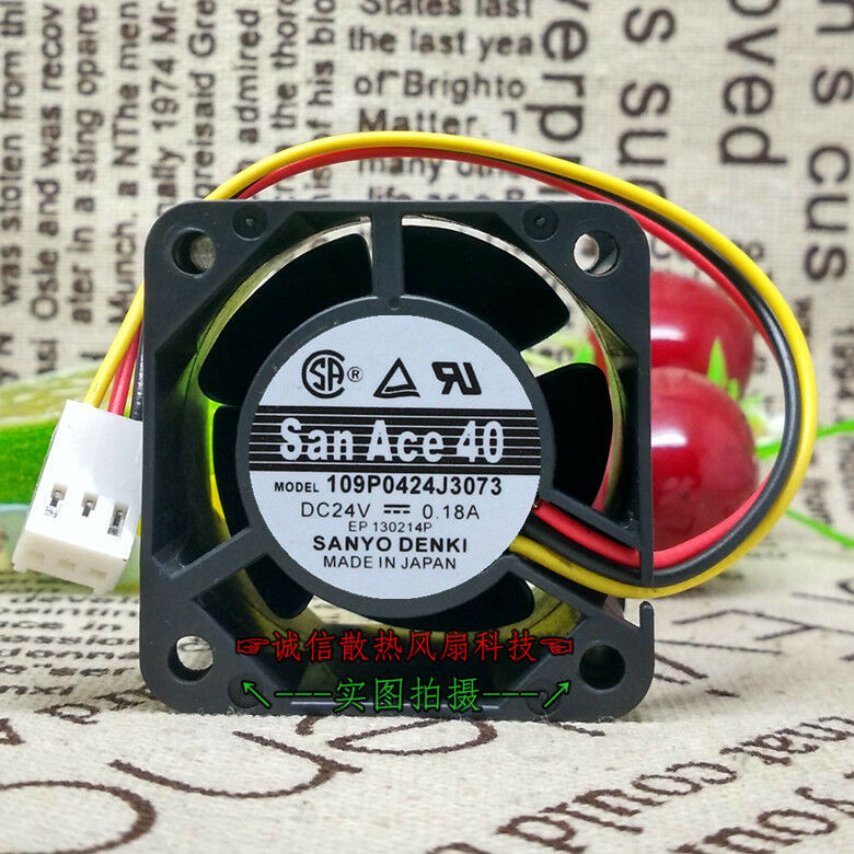 For 1pc SANYO 109P0424J3073 Axial fan DC24V 0.18A 40*40*28mm 3pin