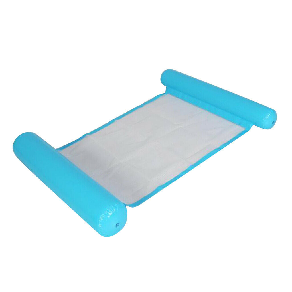 Inflatable Swimming Pool Floating Water Hammock Lounge Chair 120x75cm Cyan