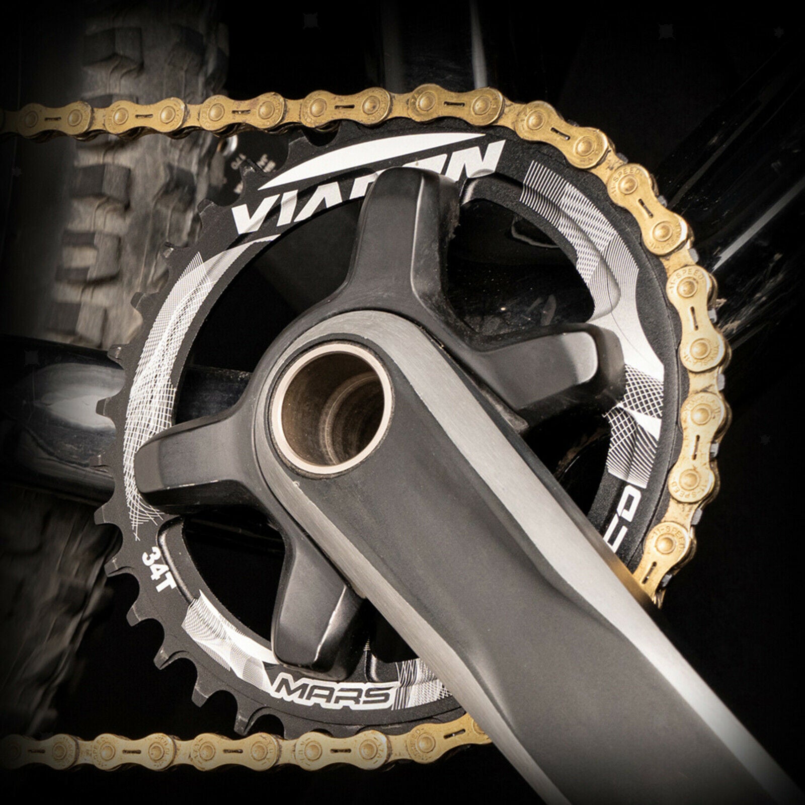 Bike Chainring Road Bicycle BCD104 Refit Chainwheel Component Black 36T