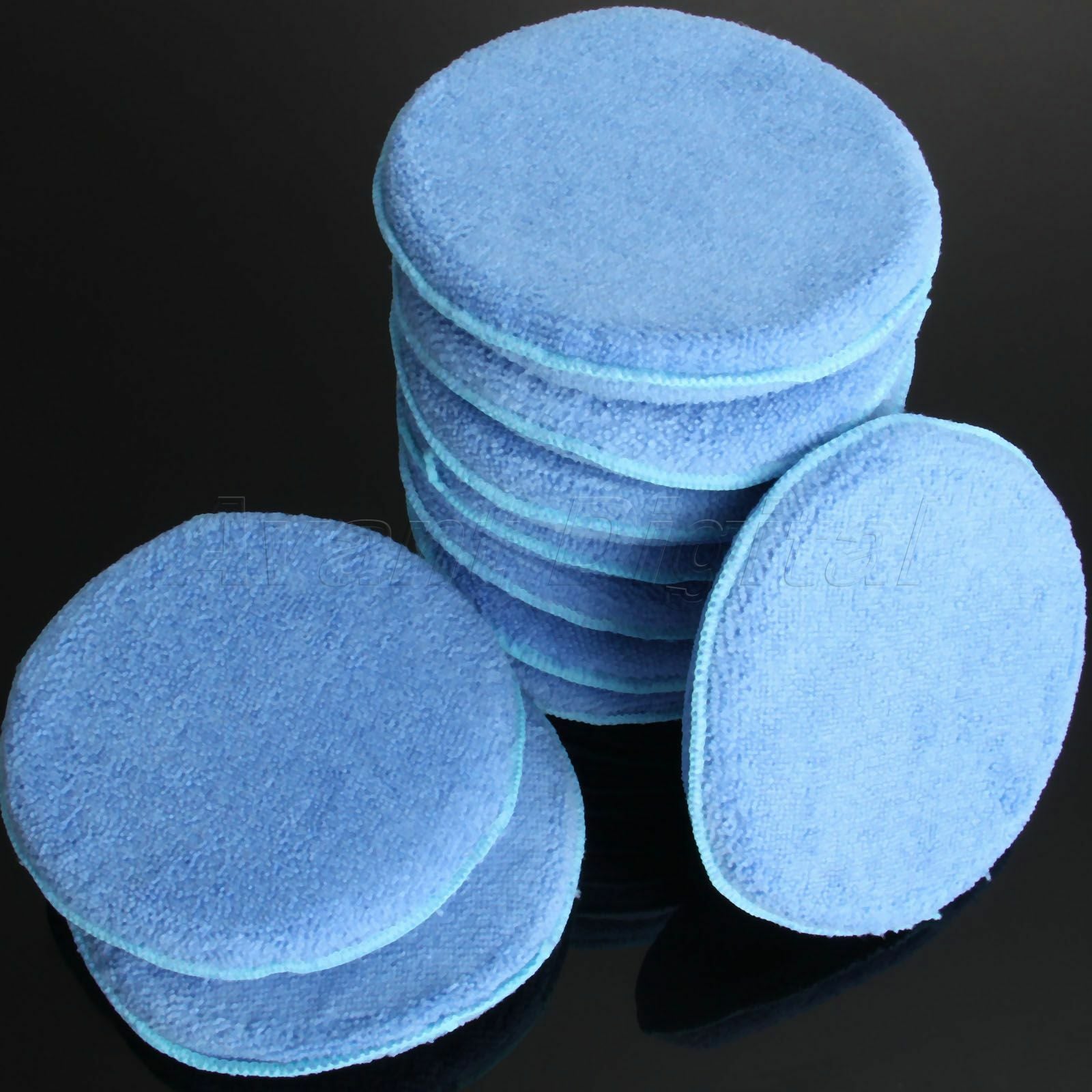 10 x Car Care Polishing Microfiber Foam Sponge Applicator Waxing Cleaning Pads
