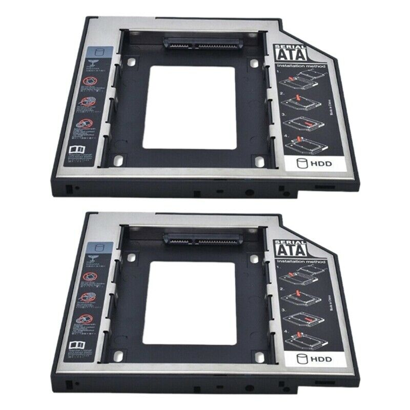 Universal 9.5mm SATA 2Nd SSD D Hard Drive Case Adapter Tray or Laptop CD /  B5F5