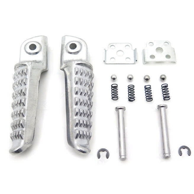 Polish Front Foot Pegs Footrest Kit For Kawasaki ZX10R ZX-10R 04-11