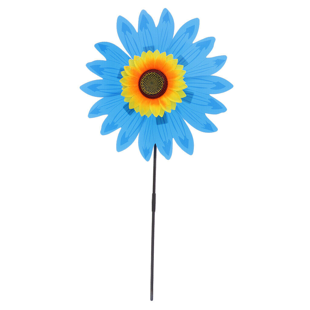 2x Sunflower Outdoor Wind Spinner Windmill Spinners Outside Garden for Kids