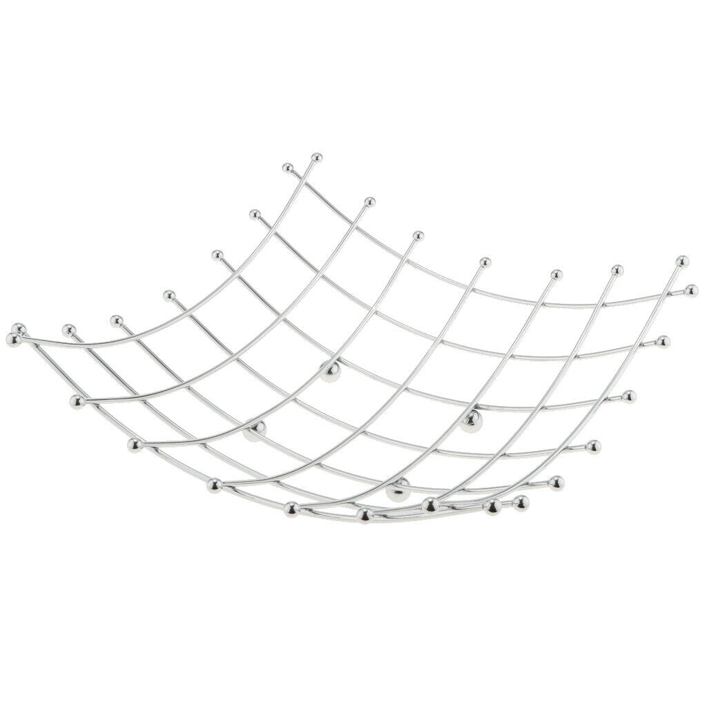 Stainless Steel Fruit Bowl Metal Fruit Basket Fruit Plate, 27.8x27.6cm
