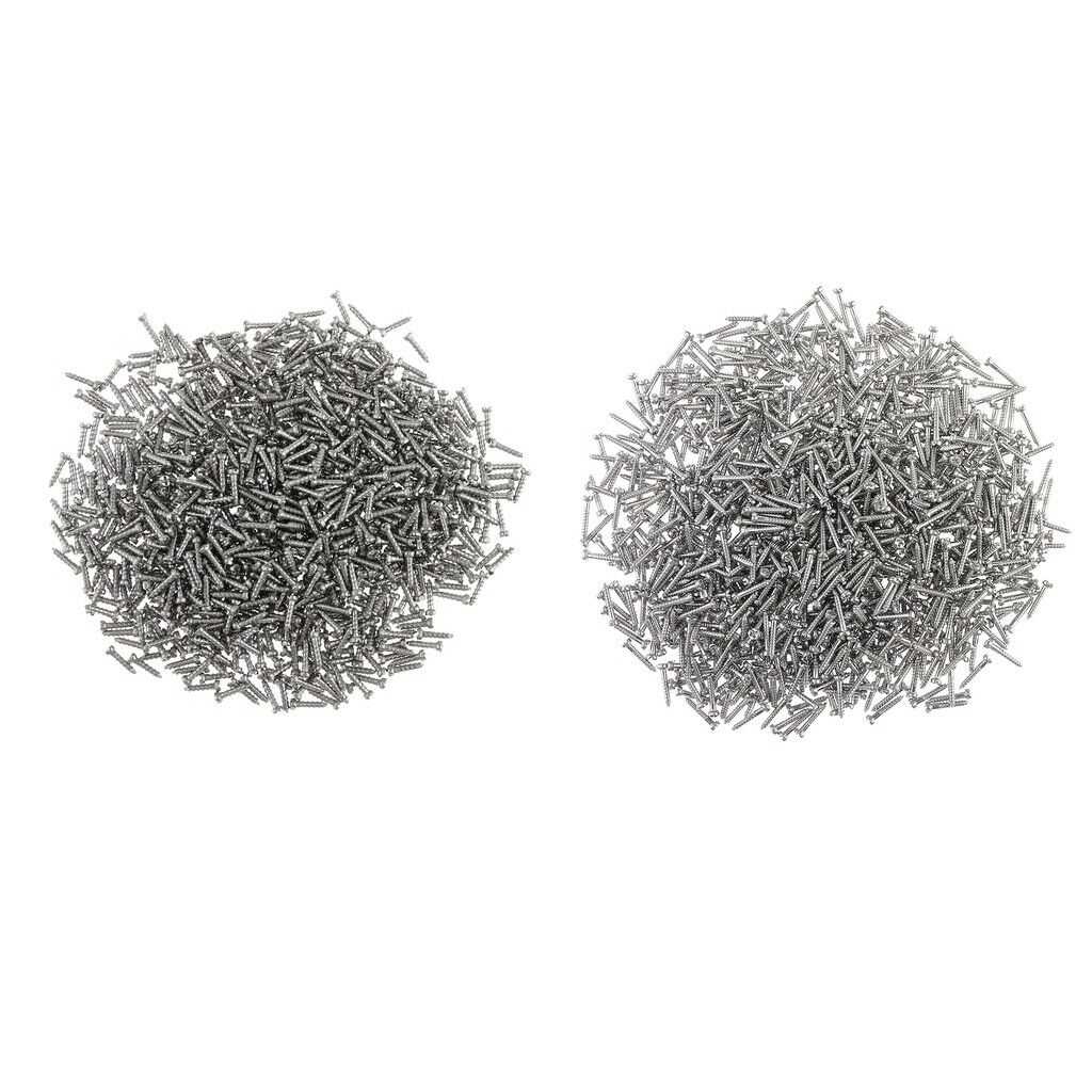 2000x Self Tapping Screw Eyeglass Watch Repair Kits 2x1.4x8mm&2.0x1.4x6.0mm