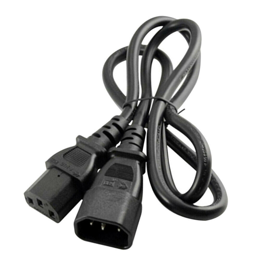 Black PVC IEC320 C14 Male to C13 Female C14-C13-Cable 200cm PDU Server Kit