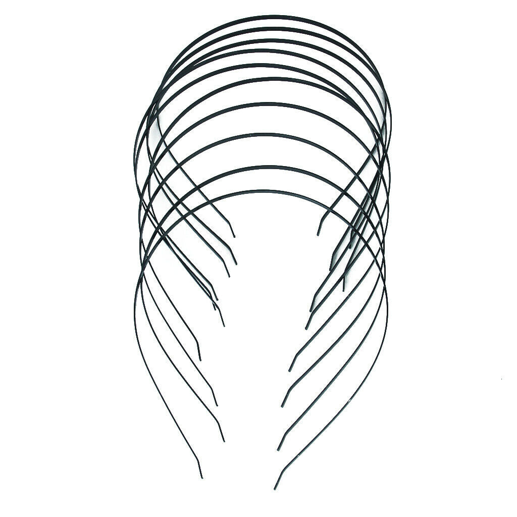 50pcs 3mm Black Metal Blank Plain Headbands Hair Bands Accessory DIY Craft New