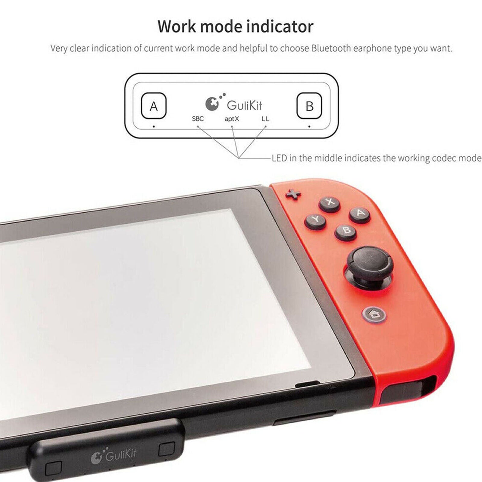 For Nintendo Switch GULIkit Route Air bluetooth Adapter Audio Transmitter Type-C