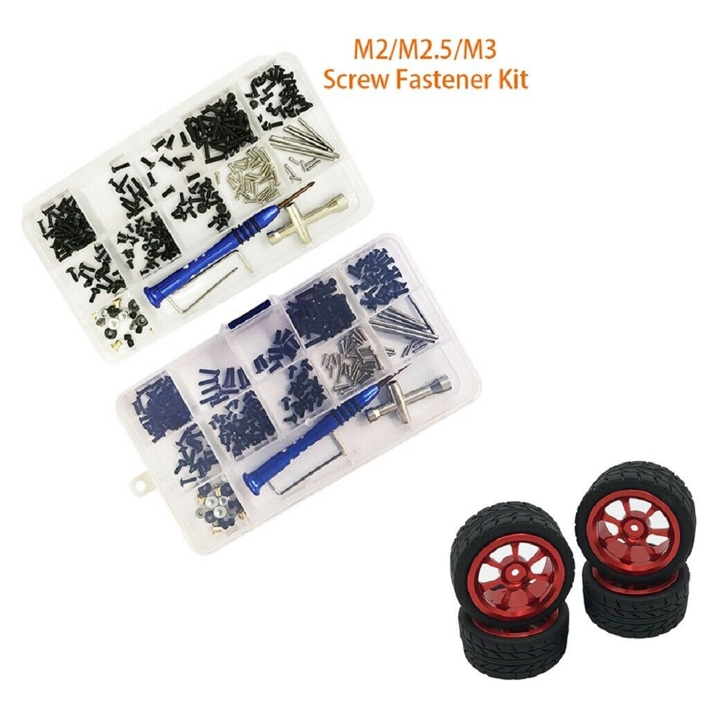 Screws Box Kit with Tire for Wltoys 1/14 144001 RC Car Accessories Part