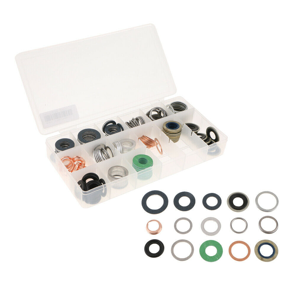150pcs Car Oil Drain Plug Crush Washer Gasket for Auto Oil Drain
