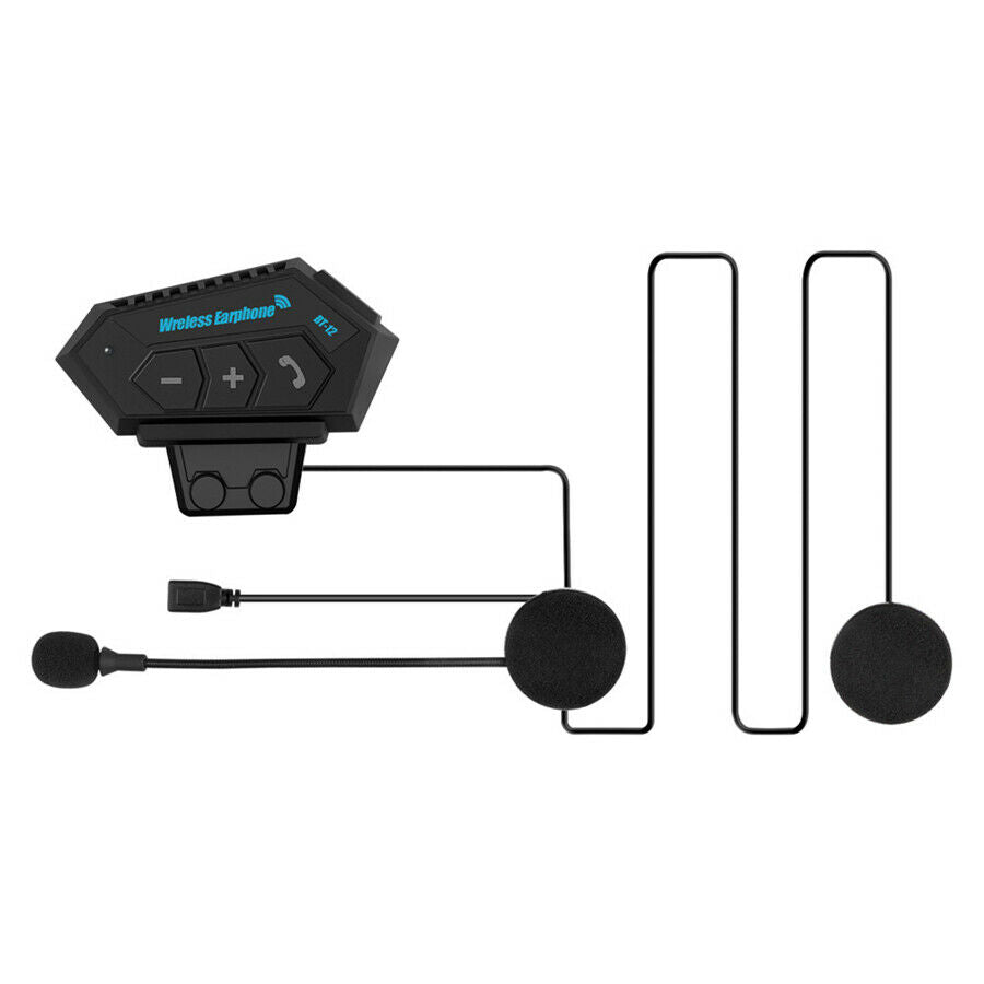 Motorcycle Helmet Headset Earphone Wireless Bluetooth Headphone Speaker Black