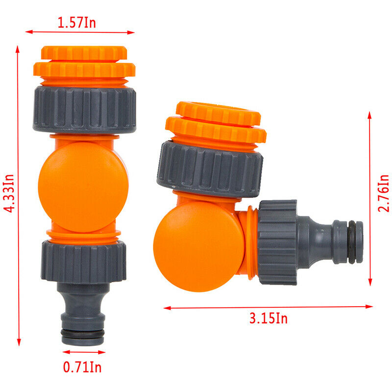 Quick Connector Rotatable Water Tap Splitter Water Control Valve 1/2" 3/4.l8