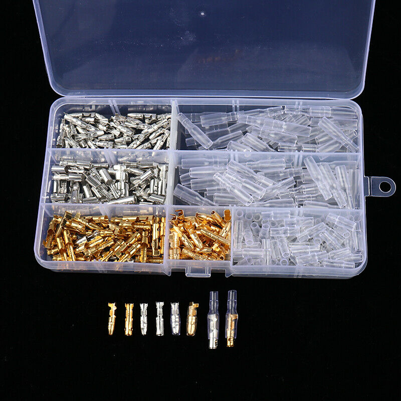 320Pcs 4mm Car Auto Motorcycle Bullet Terminal Male Female Wire Crimp Connec WF