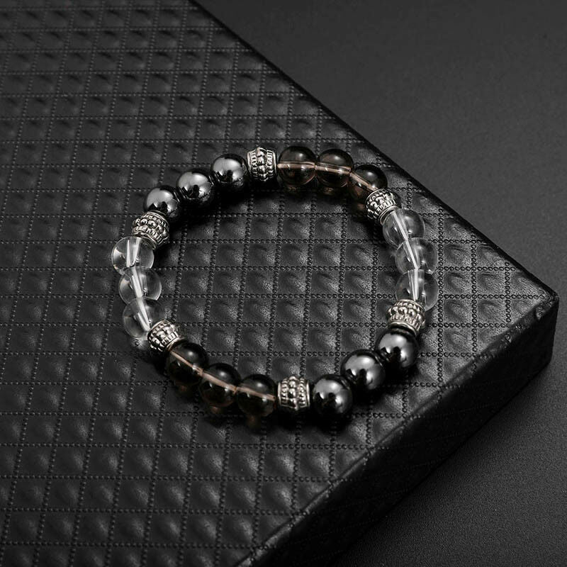 color mixing 8cm excellent jewelry black matte agate energy stone bracelet.l8
