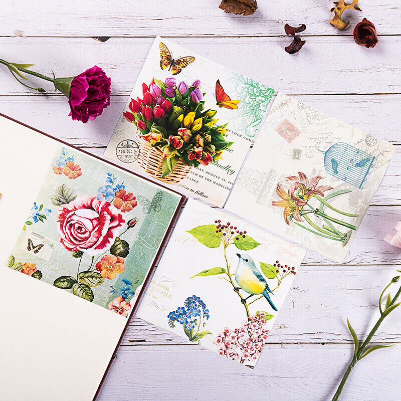8pcs Bird Rose Vellum Paper for Scrapbooking Planner Card Making Journaling DIY