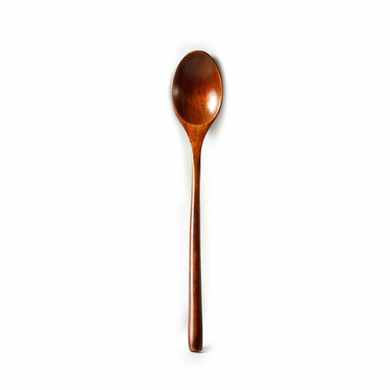 Wooden Spoons Large Long Handled Spoon Wood Rice Soup Dessert Coffer Tea Spoons