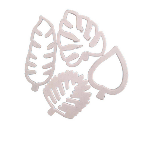 4Pcs/set Tropical Leaves Fondant Cake Biscuit cutting Plastic Mould Tools