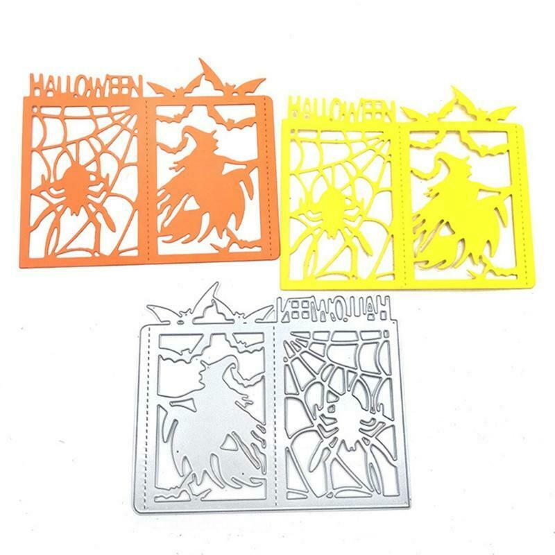 Halloween Witch Bat Spider Carbon Steel Cutting Dies DIY Scrapbooking Photo