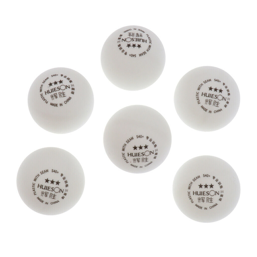 6pc 3-Star 40+mm Premium  Pong Balls Advanced Training Table Tennis Ball
