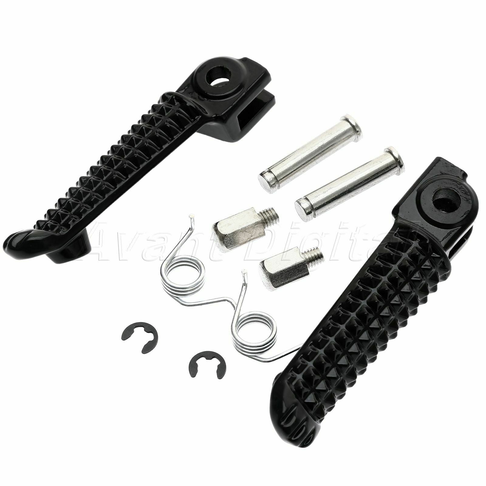 Car Front Footrest Foot Peg Black Fit for Yamaha YZF R6S 2003-2008 YZF R6 99-12