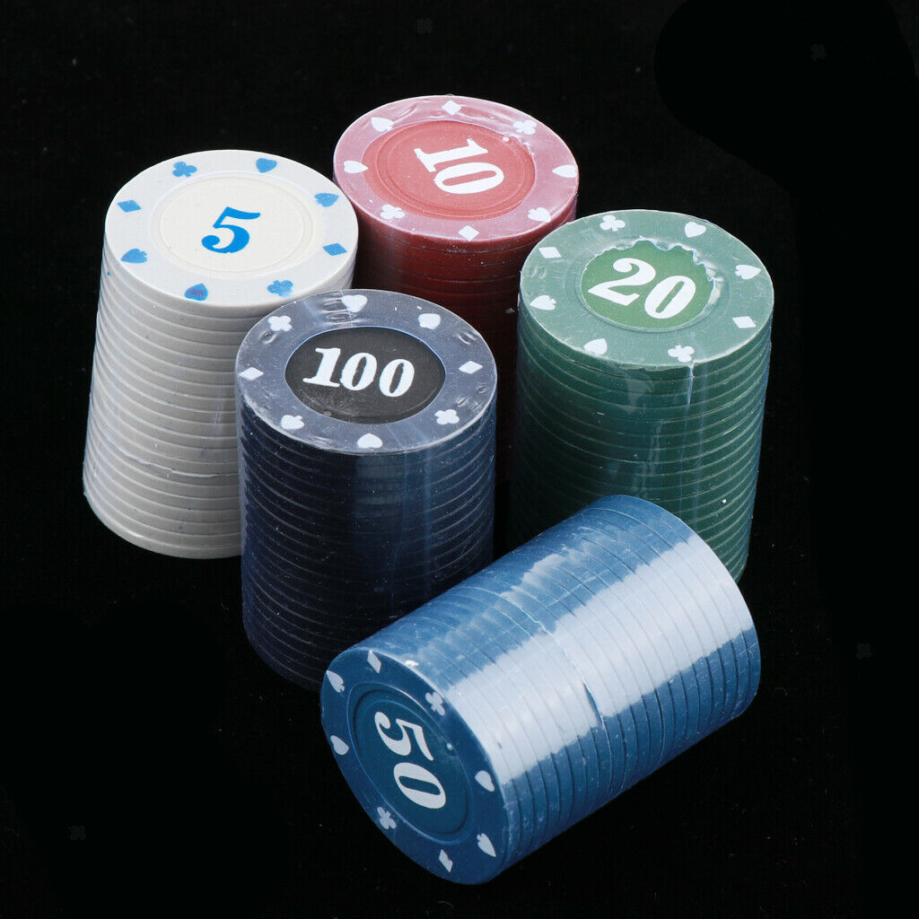 200x Casino Poker Chips Poker Tokens Casino Fun Home Gift Games 3.9cm Type