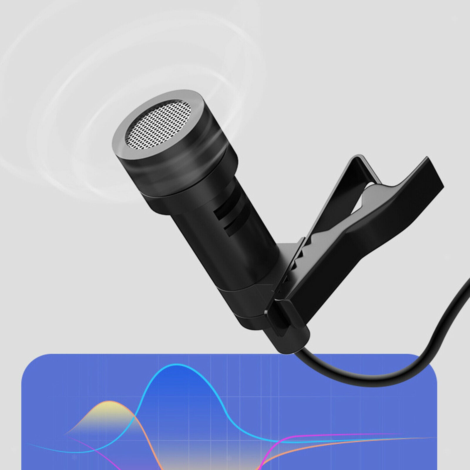 Wireless Lavalier Microphone Omni-directional Mic Video Recording Interview