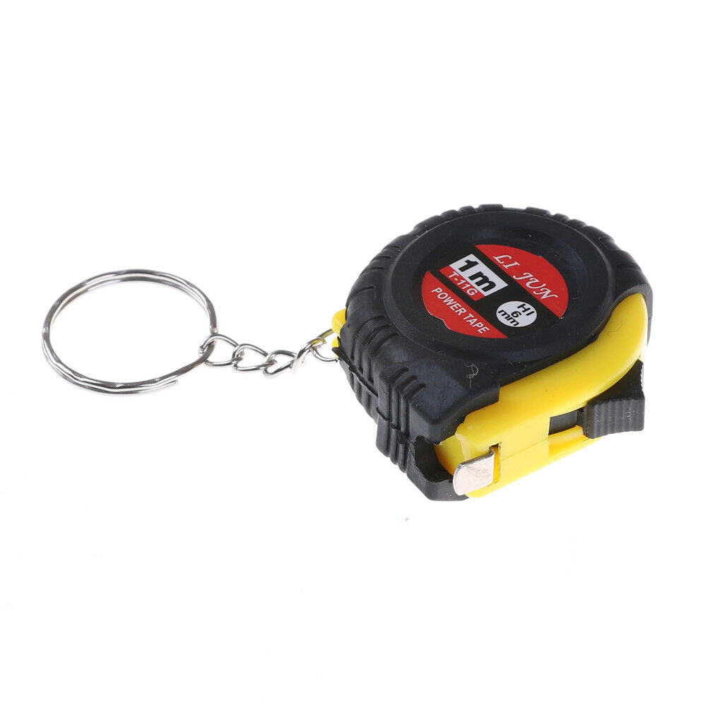 Mini Tape Measure With Key Chain Plastic Portable 1m Retractable Rule.l8