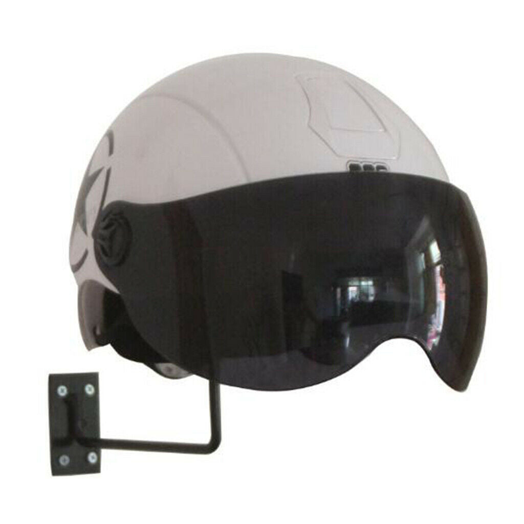 2pcs Metal Wall Mounted Helmet Display Holder Stand Coats Hat Rack Hanger