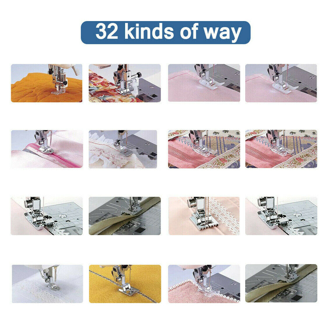 Kit Sewing Machine Presser Foot Feet Snap fit for Brother Elina Singer Janome