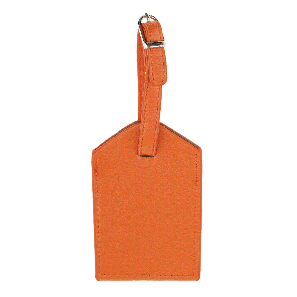 2 Packs PU Leather Travelling Luggage Tags Name ID Address Holder Suitcase