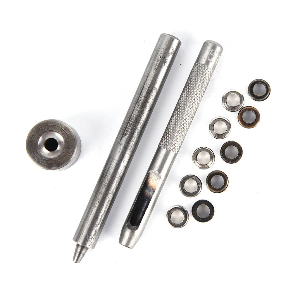 1pc eyelet tool set grommet kit +100 eyelets for diy kydex sheath huning part DD