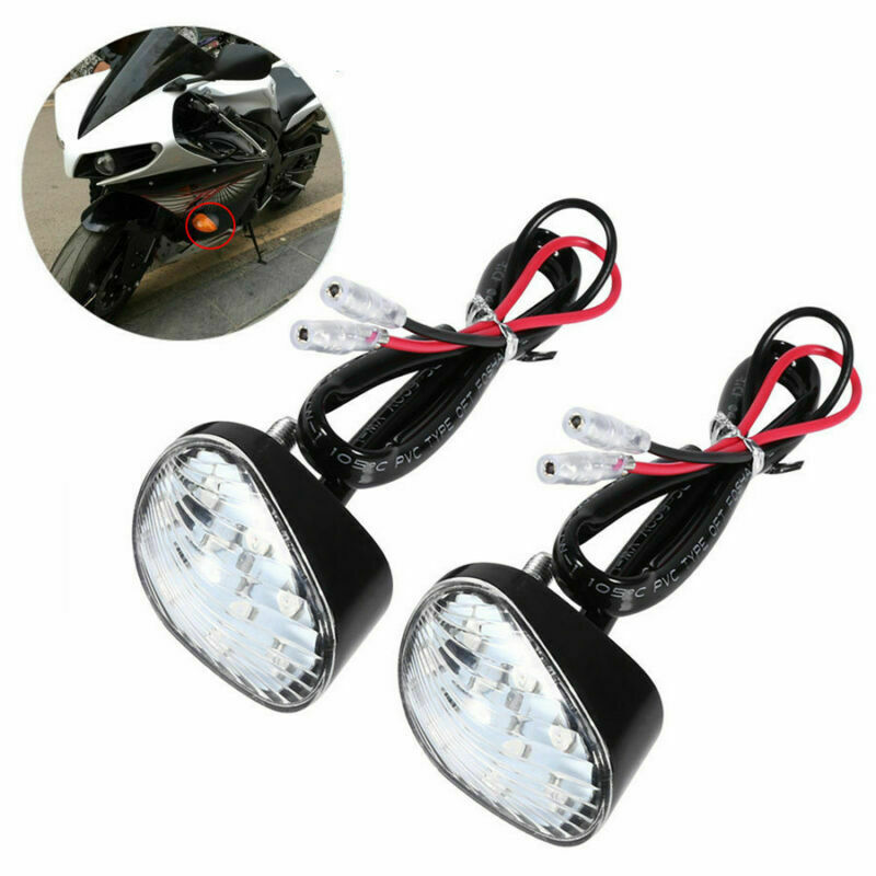 2PCS Motorcycle Turn Signals Lamp Indicator Light For Yamaha YZF R1 R6 R6S Amber