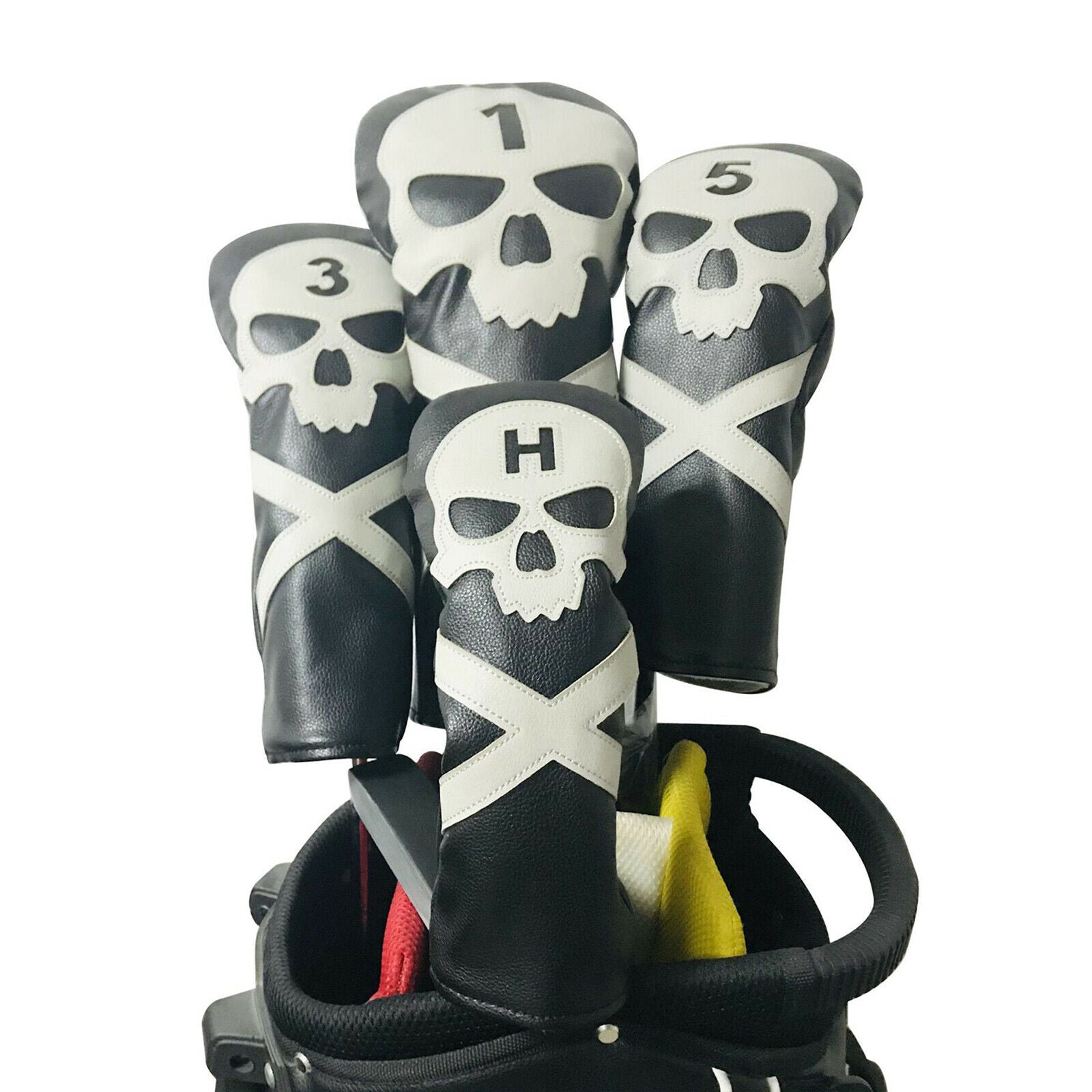 4x Golf Driver Fairway Wood and Hybrid Headcovers Protector Waterproof Guards