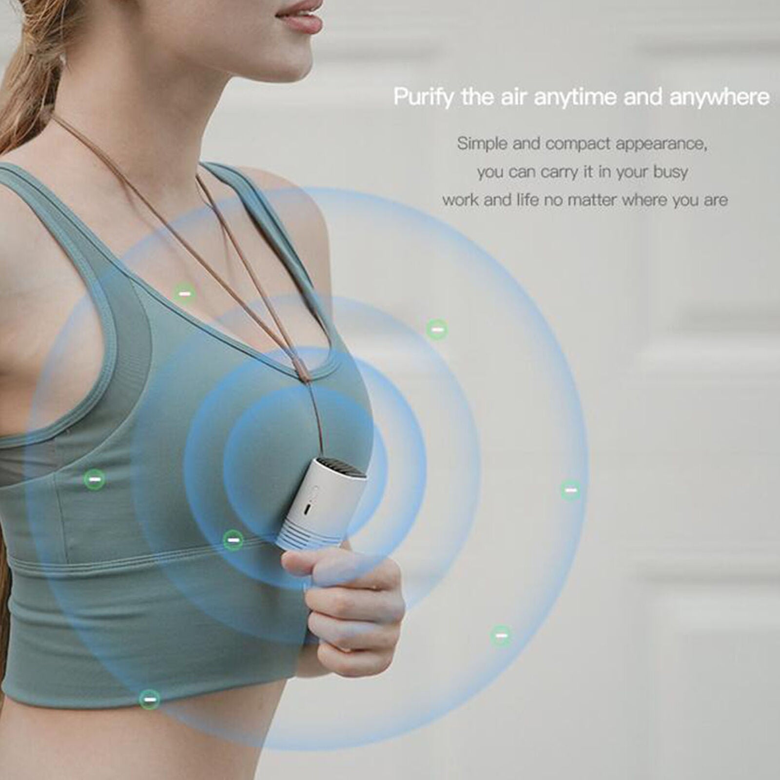 New Wearable Portable Personal Necklace Air Purifier Rechargeable Negative Ions